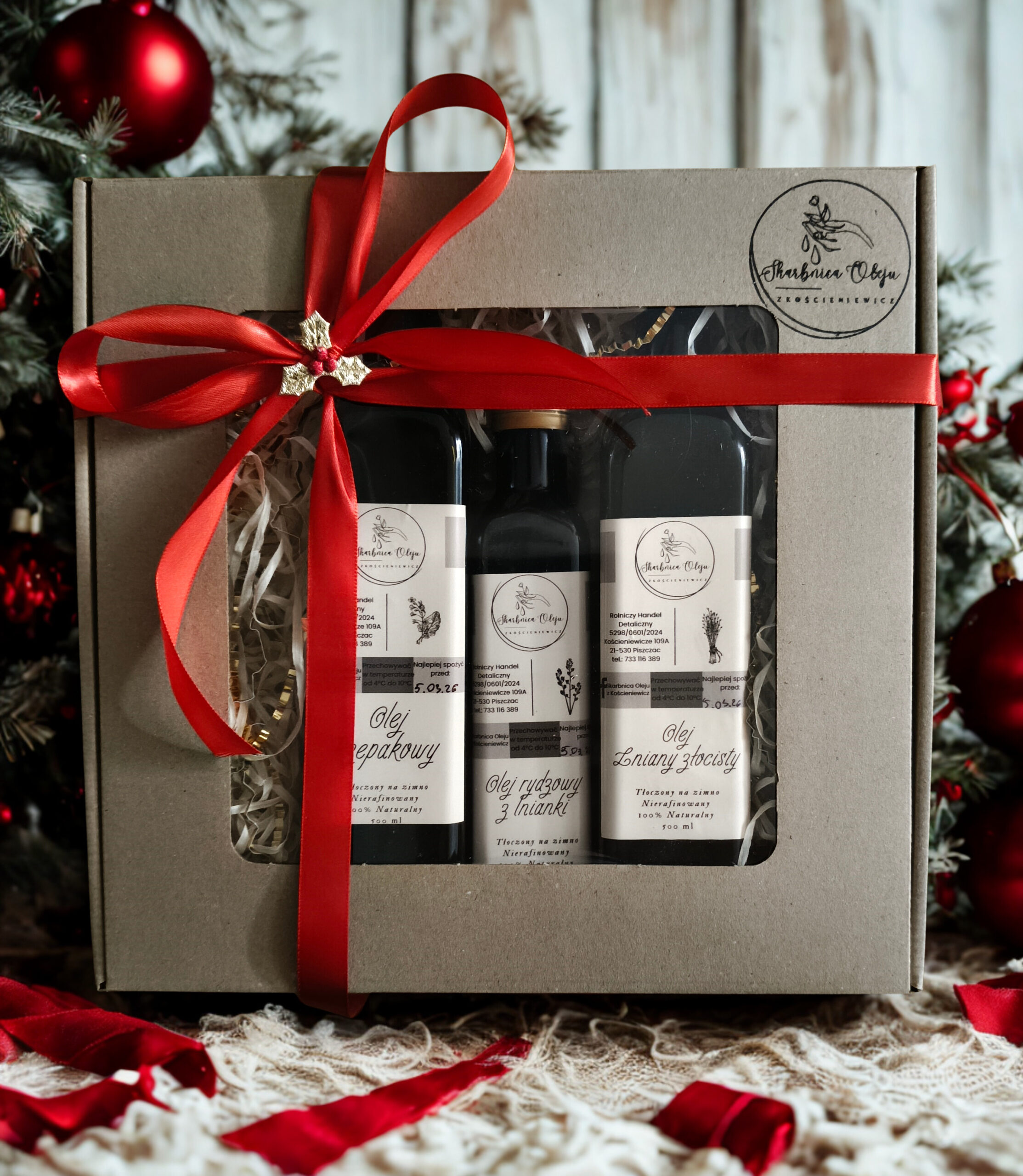 Zestaw prezentowy "Codzienne zdrowie" - rzepak 500ml + len 500ml + lnianka 250ml